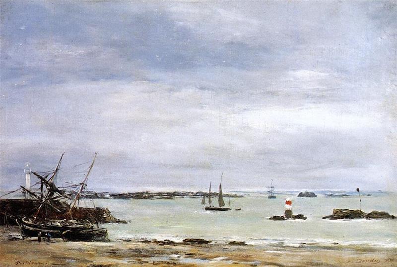 Pontreiux, the Port at Low Tide