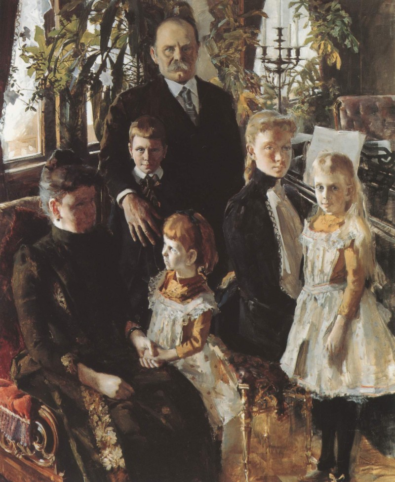 Portrait Antti Ahlström und Familie