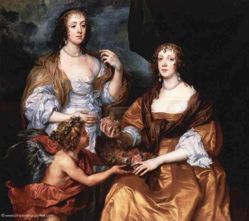 Portrait der Ladies Elisabeth Thimleby und Dorothy Visountess Andover