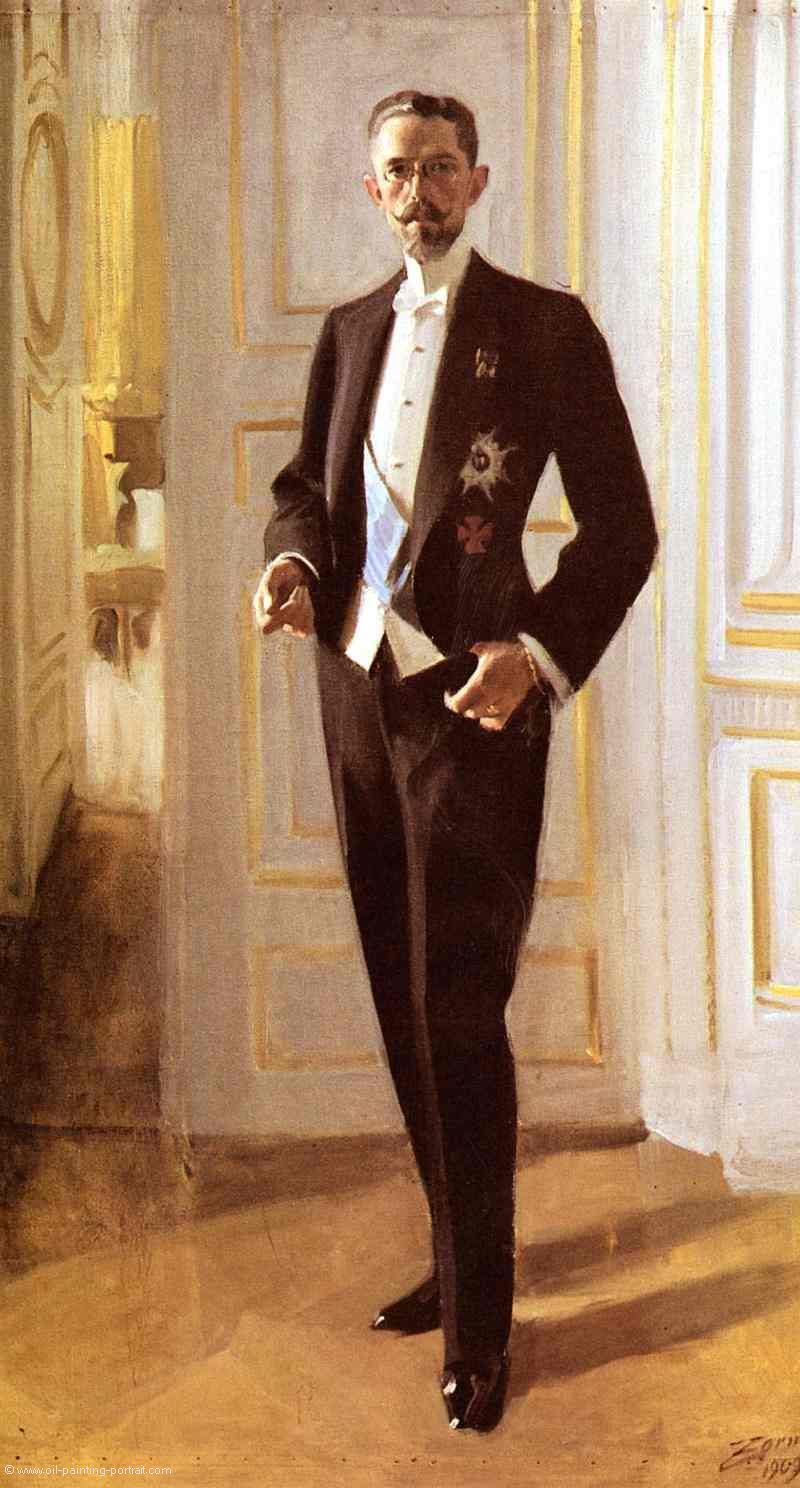 Portrait des Königs Gustav V