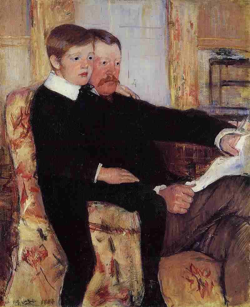 Portrait of Alexander J Cassat and His Son Robert Kelso Cassatt