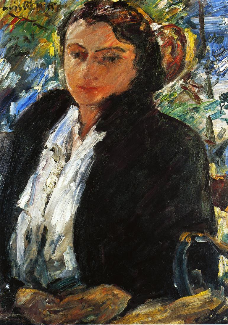 Portrait of Charlotte Berend-Corinth in a Green Velvet Jacket