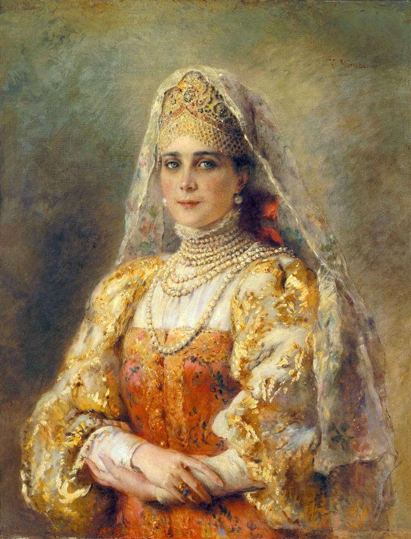 Portrait of Countess Yusupova in the Russian Costume
