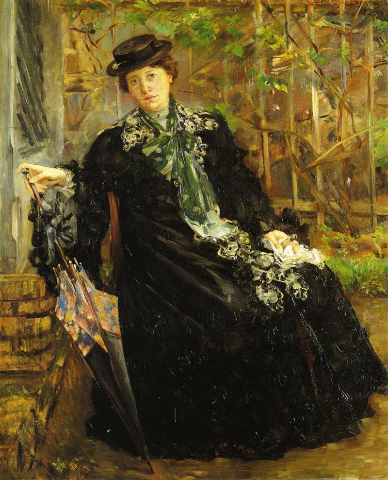 Portrait of Mrs. Charlotte Berend-Corinth in the Garden