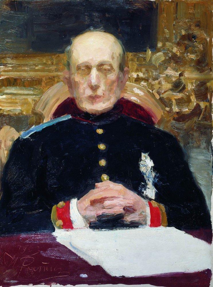 Portrait of Russian Statesman and Jurist Konstantin Petrovich Pobedonostsev