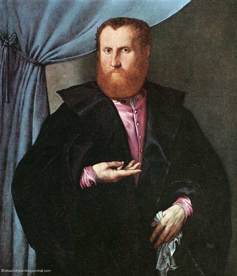 Portrait of a Man in Black Silk Cloak