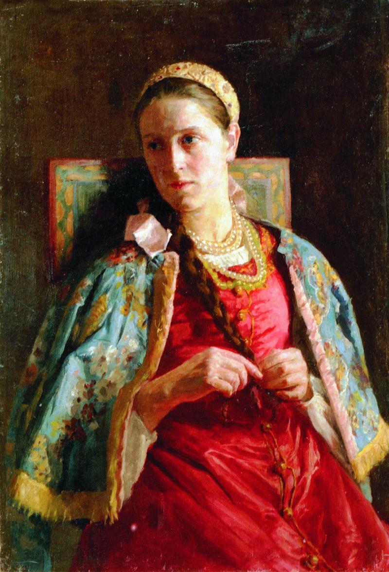 Portrait of a Woman in the Russian Costume