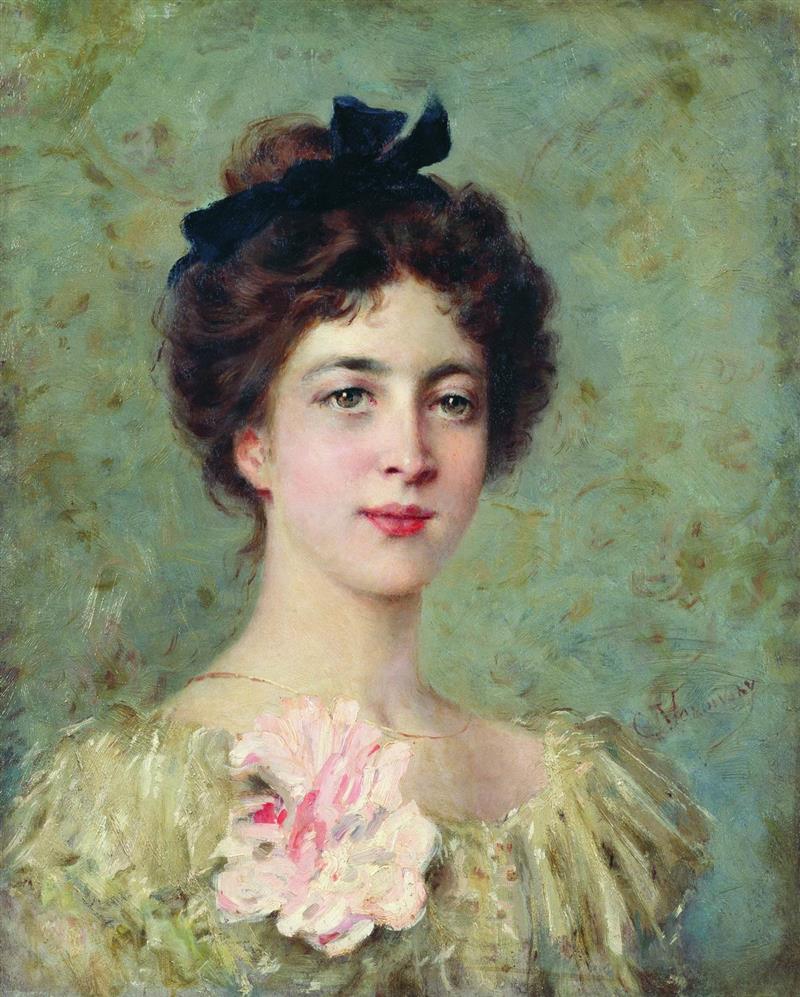 Portrait of a Young Lady with a Pink Bow