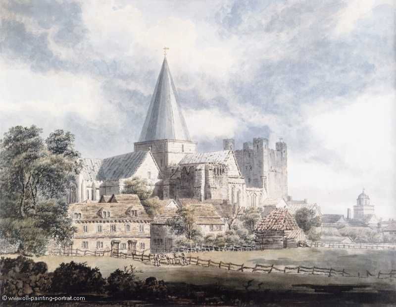 Rochester Cathedral and Castle from the North-East