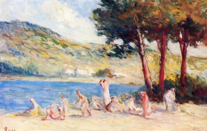 Rolleboise, Bathers on the Banks of the Seine