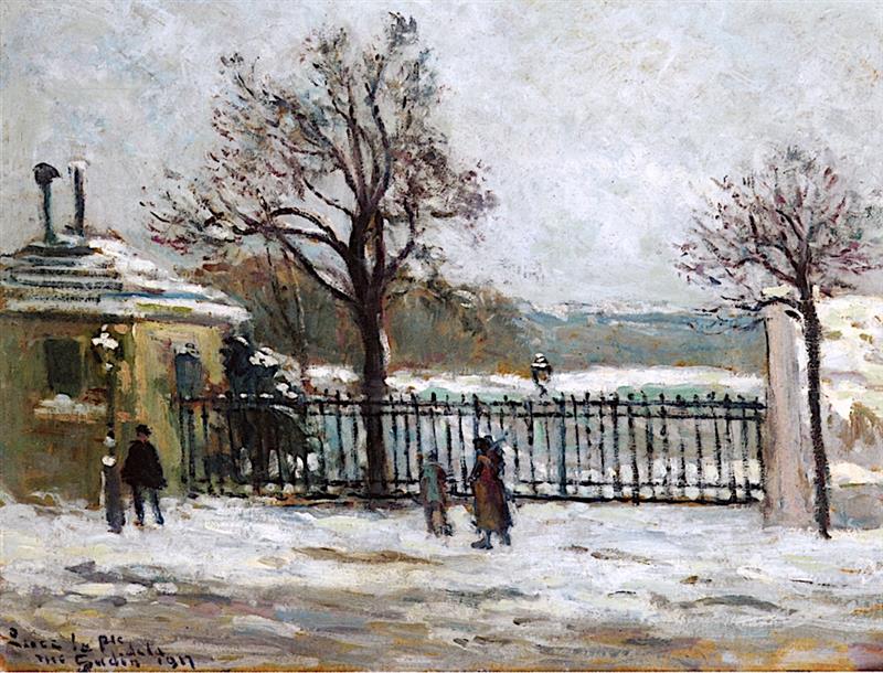 Rue Gudin, Winter View over the Garden