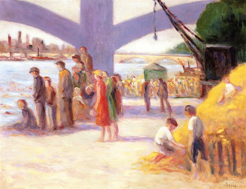 Spectators on the Banks of the Seine