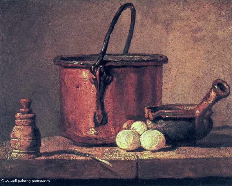 Still Life with Copper Cauldron and Eggs