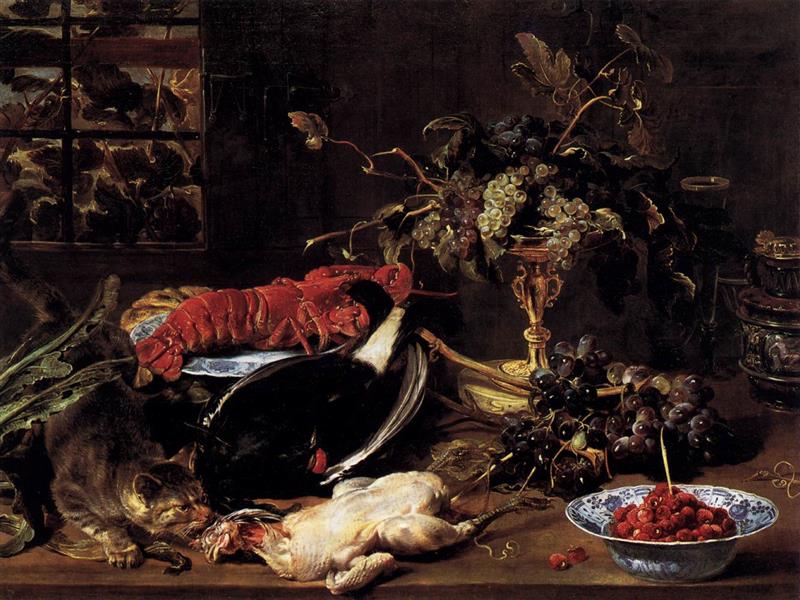 Still Life with Crab, Poultry and Fruit