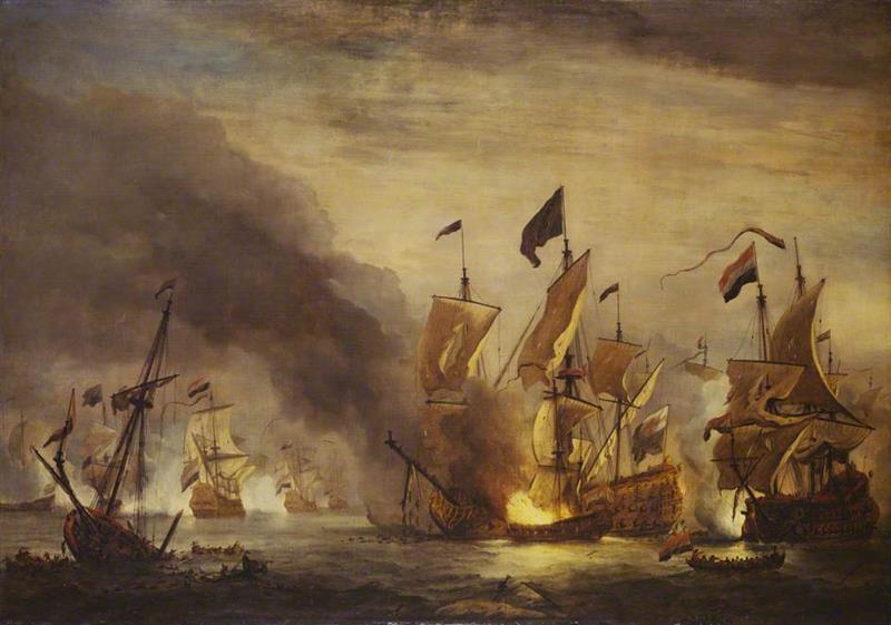 The Burning of HMS 'Royal James' at the Battle of Solebay