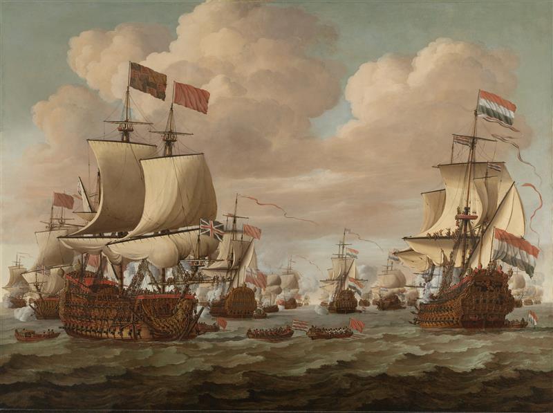 The English and Dutch Fleets exchanging Salutes at Sea