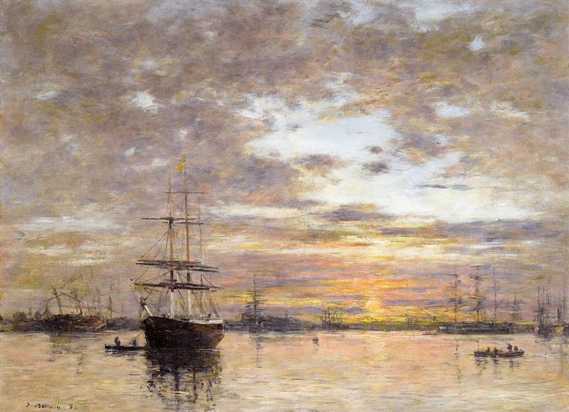The Port of Le Havre at Sunset