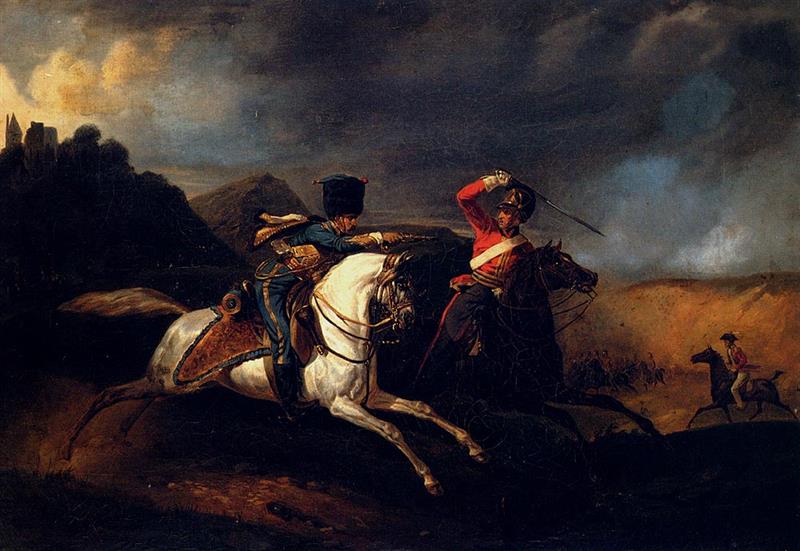 Two Soldiers On Horseback
