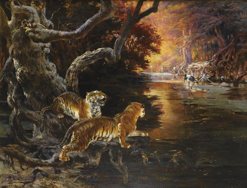 Two Tigers on the Hunt