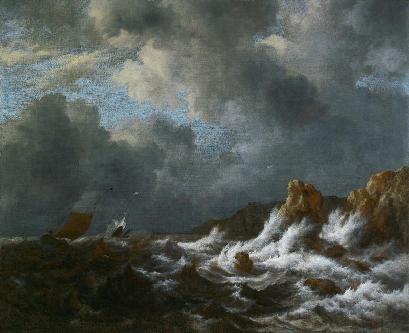 View from the Coast of Norway or A Stormy Sea Near the Coast