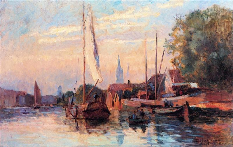 View of Delft, Sunset
