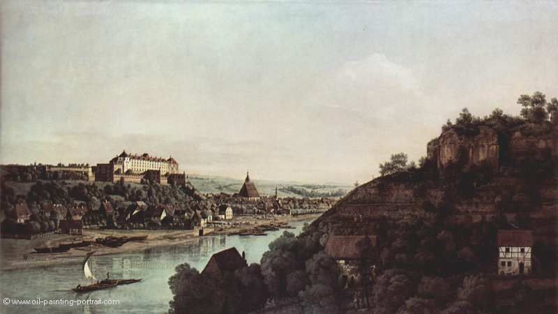 Weinberge von Pirna mit Festung Sonnenstein