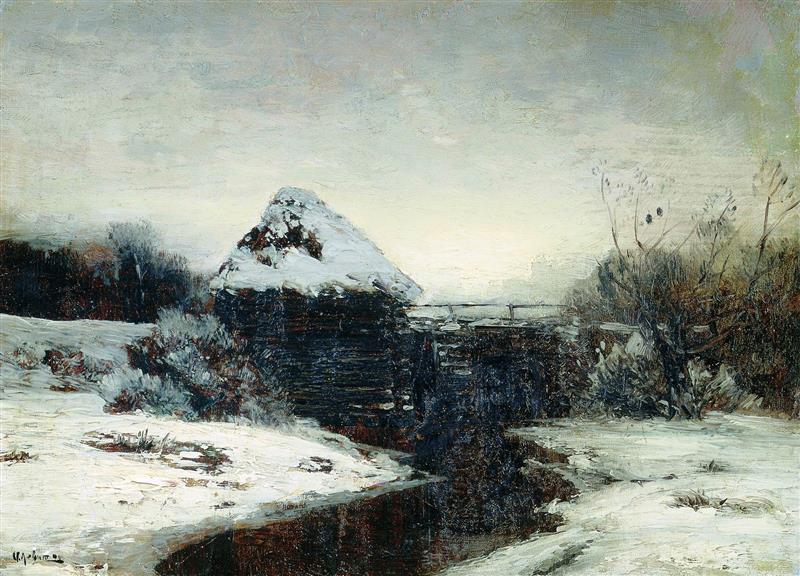 Winter Landscape with Watermill