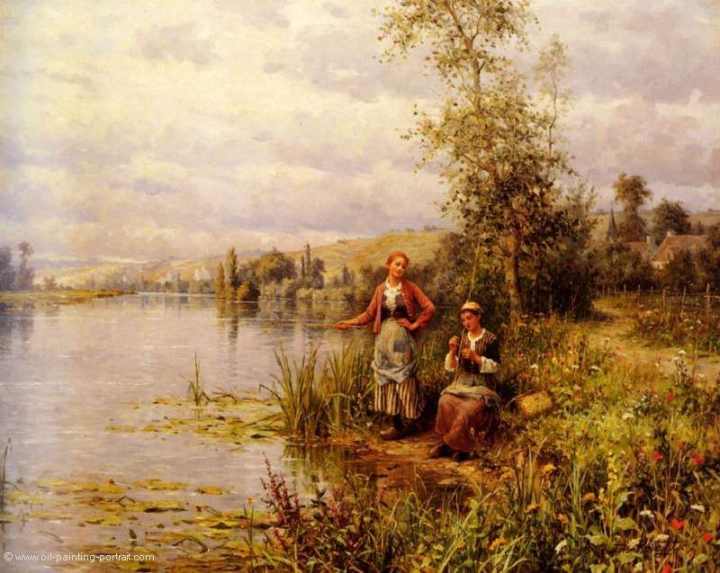 Women fishing on a Summer Afternoon
