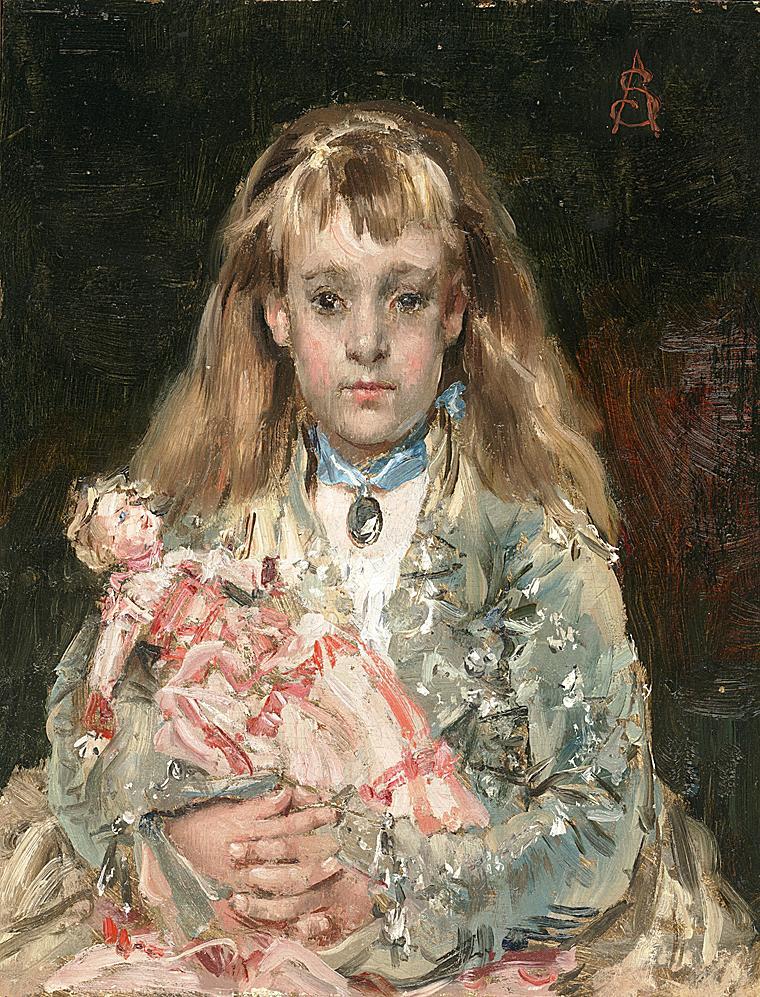 Young girl with a doll