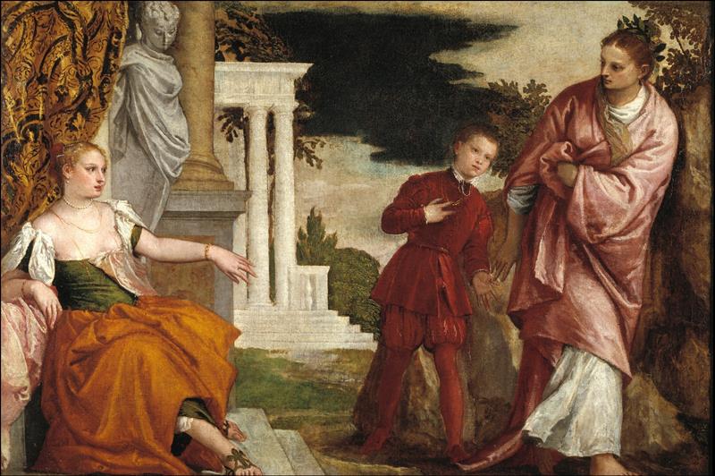 Young man between Virtue and Vice