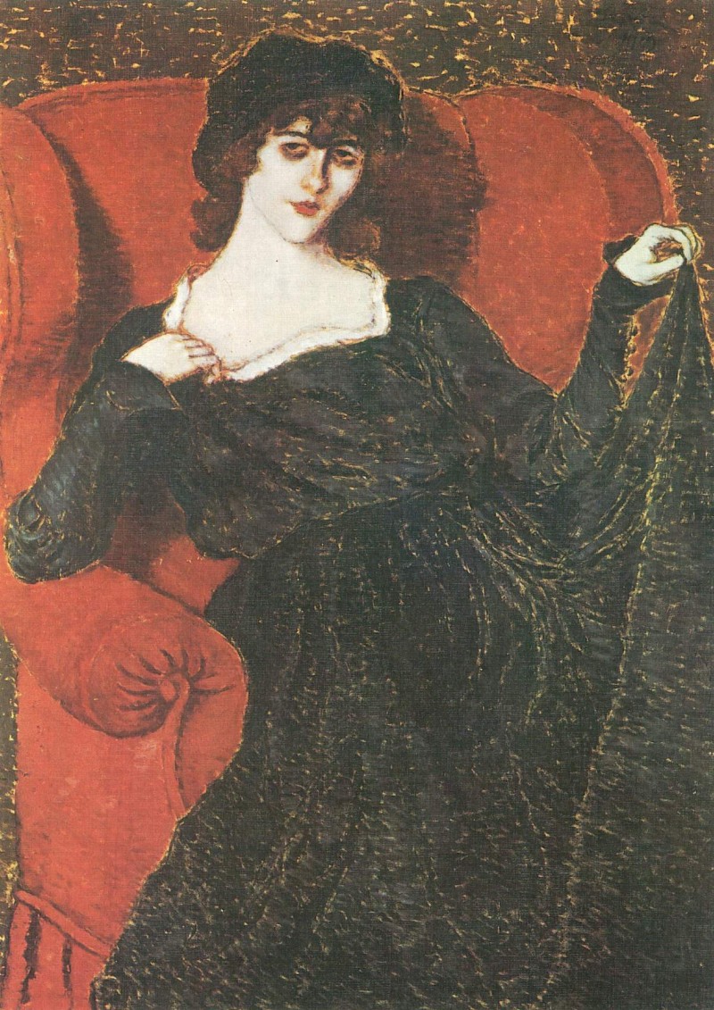 Zorka Banyai in Schwarz