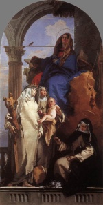 Bild:The Virgin Appearing to Dominican Saints