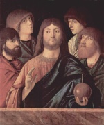 Bild:Der Erloeser segnet vier Apostel