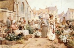 Bild:Flower Market in a French Town
