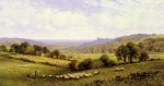 Bild:Near Amberley, Sussex, with Arundel Castle in the Distance