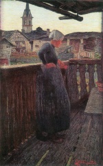 Bild:Auf dem Balkon