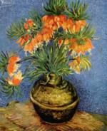 Bild:Imperial Crown Fritillaria in a Copper Vase