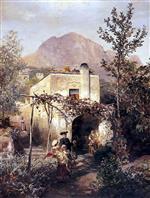 Bild:Vor einer Taverne