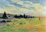 Bild:Moulineux, Landscape with a Flock of Sheep