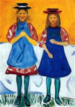 Bild:Two Girls under a Apple Tree in Bloom