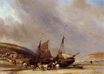 Bild:Riders on the Beach with Ship