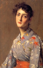 Bild:Girl in Japanese Kimono