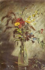 Bild:Blumen in einer Glasvase