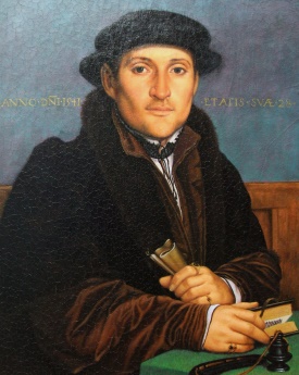 Hans Holbein Unknown Young Man at his Office Desk