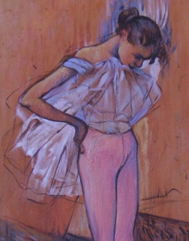 Dancer Adjusting Her Tights Detail