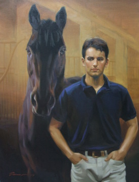Pferd Reiter Painting