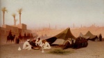 Bild:Un repas en  fin d'après midi  dans un campement au Caire