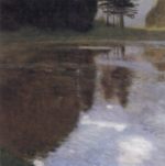 Bild:Étang calme dans le parc du château de Kammer