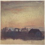 Bild:Ciel du soir au-dessus des maisons