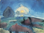 Bild:Hiddensoe (lever de lune)